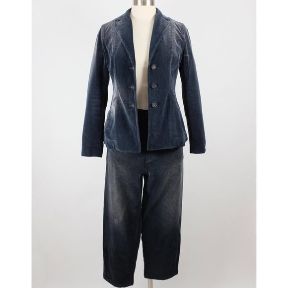 Christian Dior 38 US 6 bar jacket suit pants 2021 navy corduroy blazer - Picture 4 of 16